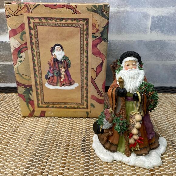 1997 Santa's Bounty 9531 Figurine Signed Peggy Abrams Making Seasons Bright - Picture 1 of 14